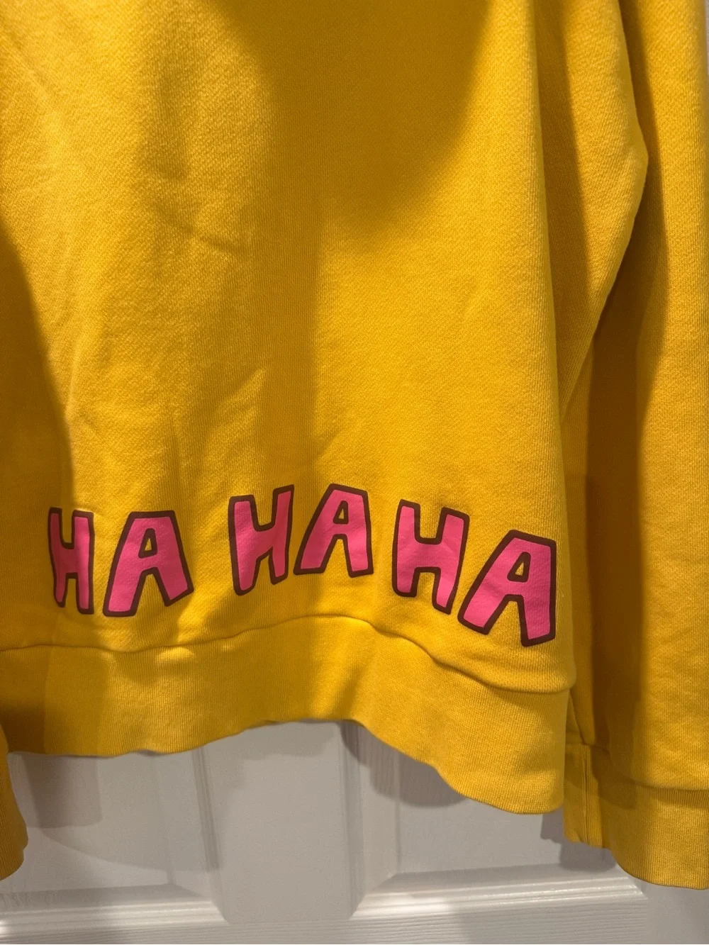 Gucci Yellow Hoodie with Embroidered Bear and Red Text